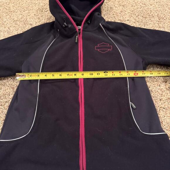 Harley Davidson Motorcycle Women’s Biker Zip Up Padded Jacket Sz.M - Picture 7 of 8